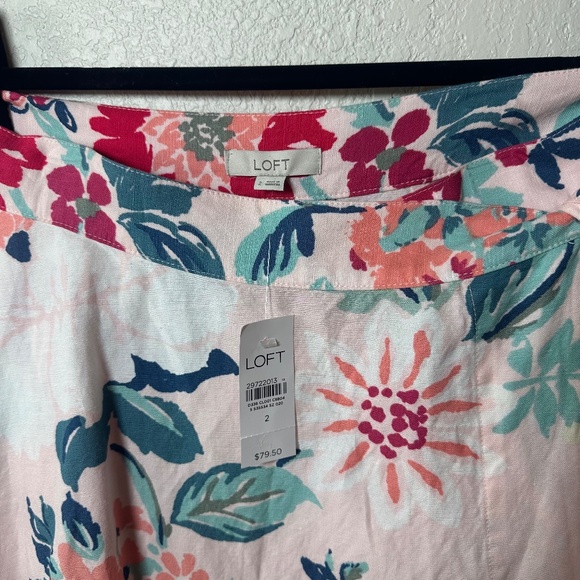 LOFT Floral Midi Skirt – Size‎ 2 (NWT - Picture 3 of 4